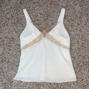 Bailey 44 white Brianna Cami with lace top.